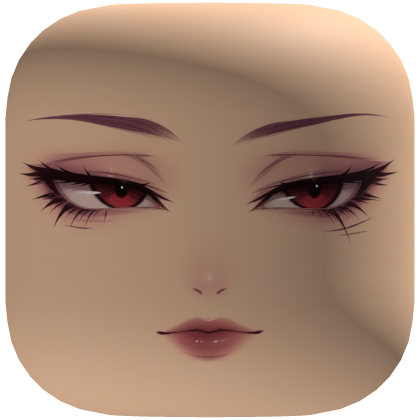 Dark Vampire Doll Face with Red Sleepy Eyes Roblox item