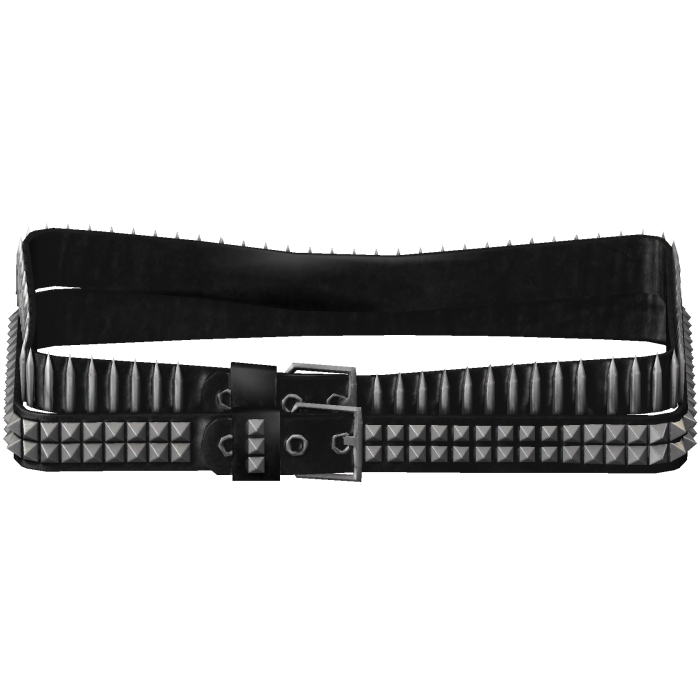 silver leather bullet / studded belt