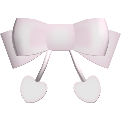 𑣲 cute pink heart bow  Roblox item