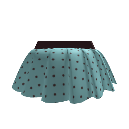 🍫 Mint Polka dot pleated skirt [short] [1.0]
