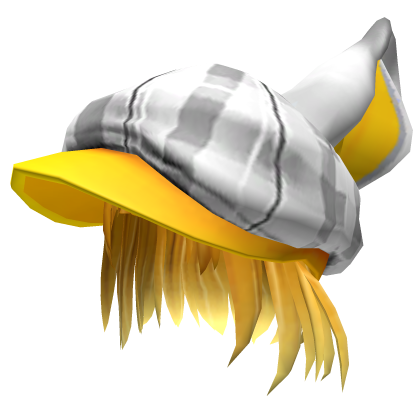 😺 Cat Ears Flat Cap w/ Hair - Blonde  Roblox item