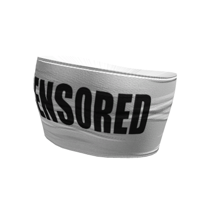 Y2K Censor Tube Top | White thumbnail