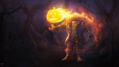 Headless with Korblox try on [HALLOWEEN]