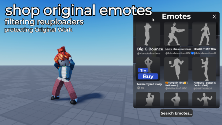 🎞️ Emote Catalog Codes