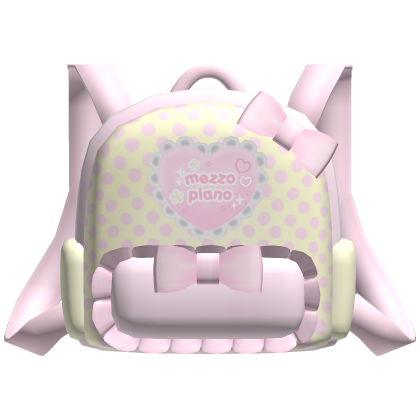 Cute Pink Yellow Cutecore Mezzo Piano Backpack 1.0