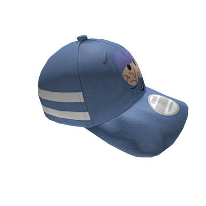 Blue Cartoon Face Cap