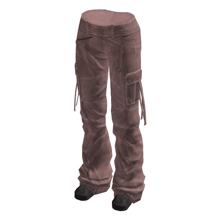 Y2K Grunge Baggy Cargo Pants w/ Shoes (Pink)