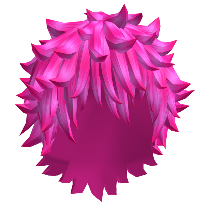 hot pink fluffy emo hair