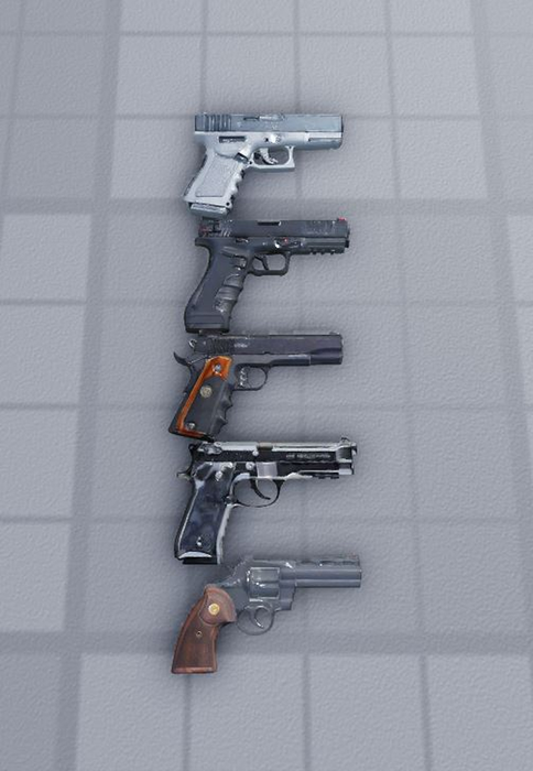 (WORKING GUN) 5 Pistol Weapons Pack [PBR] preview 2