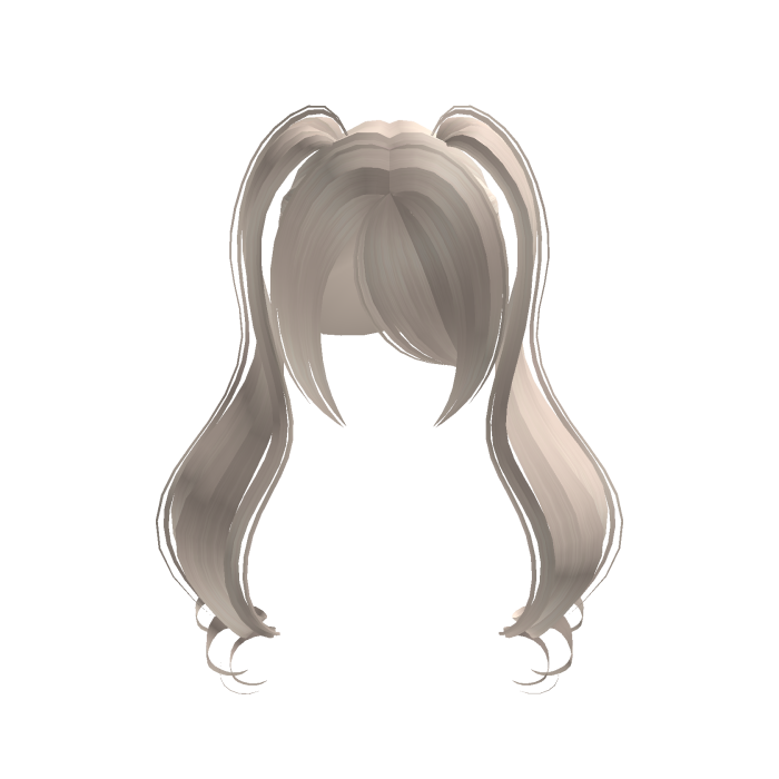 cute long swirly blonde pigtails w side bangs