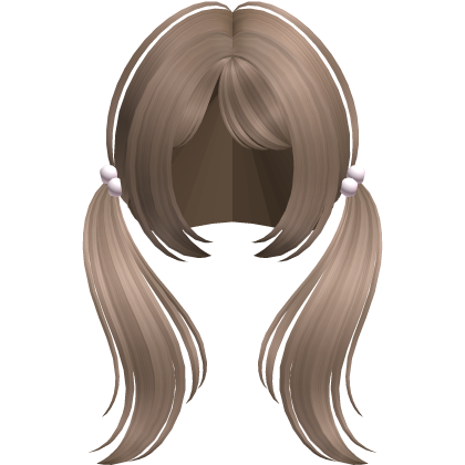  ♡ adorable cute girly moe pigtails (brown) Roblox item