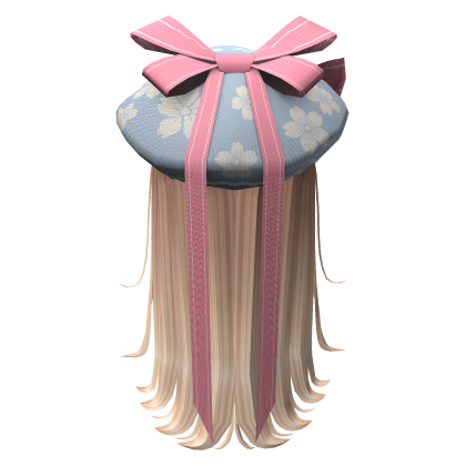 Pastel Long Beret Hair - Blonde  Roblox item