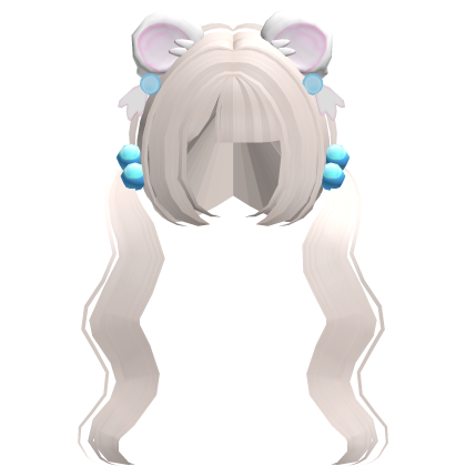 ♡ blonde hime wavy pigtails w bijou ears