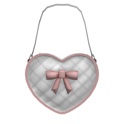 White Heart Purse w/ Pink Bow