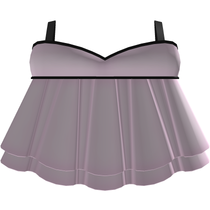┊cute pink & black ruffled babydoll dress Roblox item