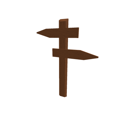 Wooden sign post