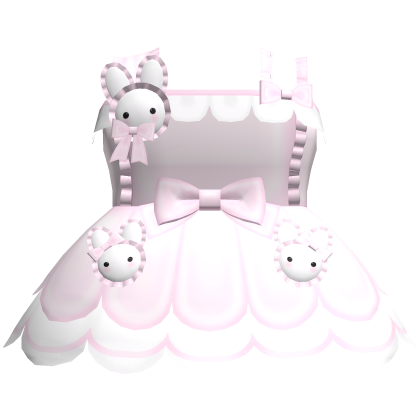♡ : cute pink kawaii bunny ruffle dress thumbnail
