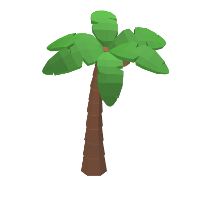 ⭐ Low Poly Palm Tree Coconut Summer Tree island 