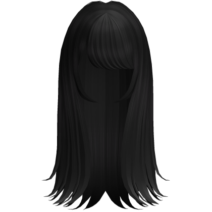 Long Straight Vampire Goth Emo Hair (Black) Roblox item