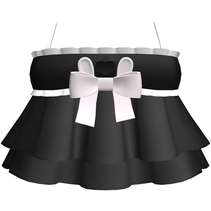 ♡ : cute black & pink heart cutout bunny dress