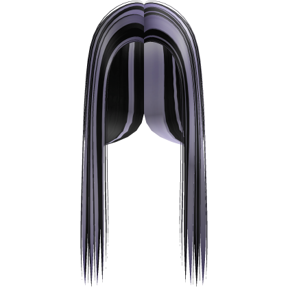 Black and Lilac Highlights Y2k Front-Swept Hair