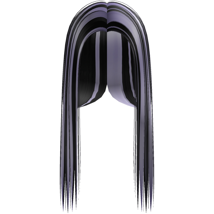 Black and Lilac Highlights Y2k Front-Swept Hair