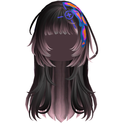 Rose Pink Heatwave Crosshair Punk Flowy Girl Hair