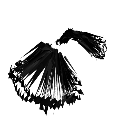 Ruffled Side Skirt (black) thumbnail