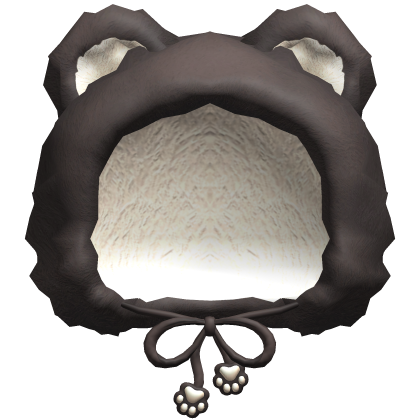 🐻🐾 cute dark brown kawaii cozy fluffy bear hood