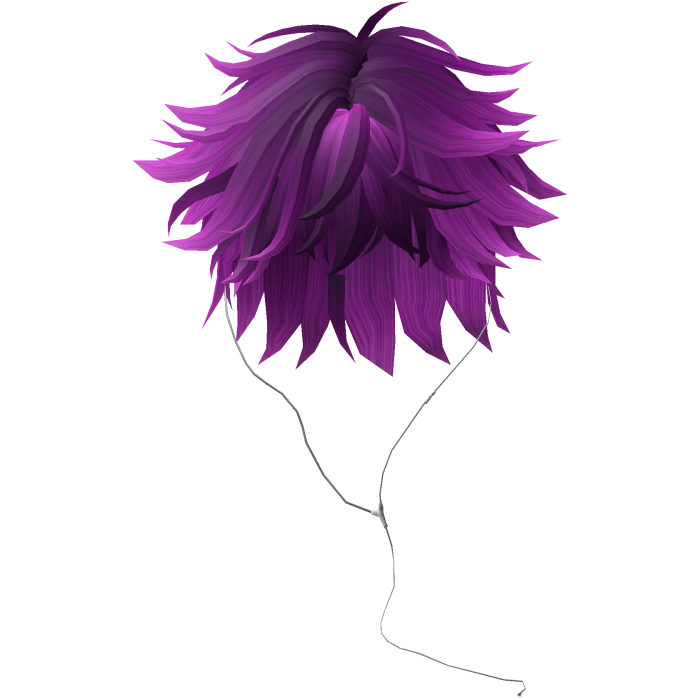 Y2K emo boy with headphones, purple hair