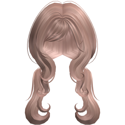 sweet curl princess low pigtails in brown
