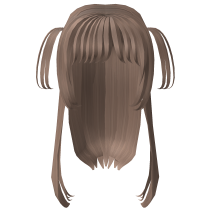 cute long brown anime hair Roblox item