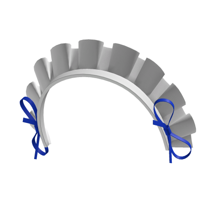 White Maid Headband (Blue Ribbons)