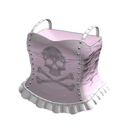 Emo Pink Rhinestone Skull Dress