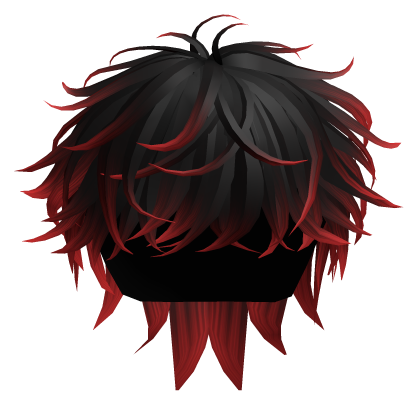 Long and Messy Popular Hair in Red & Black