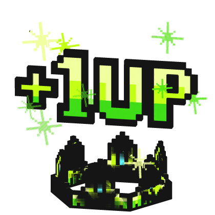 [Animated] Green Glitch Crown with +1UP  Roblox item