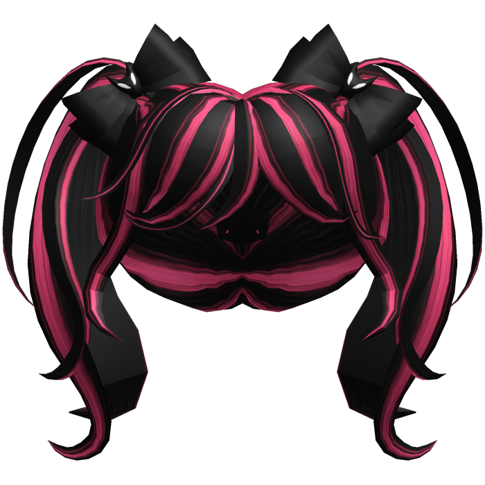 🩷 Pink & Black Draculaura Pigtails Bat Mh Bow 🖤