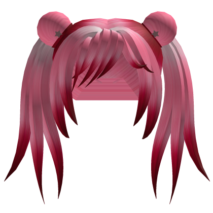 Rose Pink Bun Twintails Pigtail Roblox item