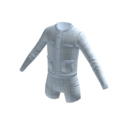 Tweed shorts set : Light blue thumbnail