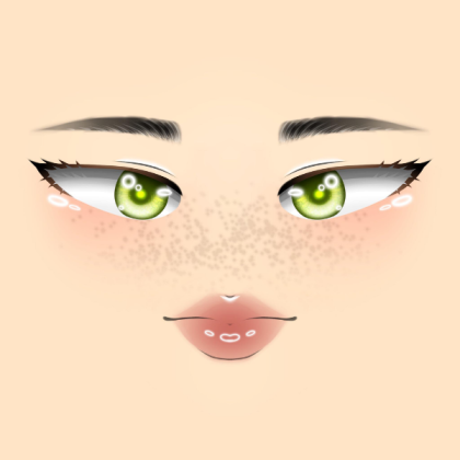 Green Eyes Face Roblox decal