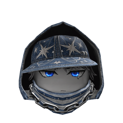 Jeans Starry Chain Cap Hood Mask Cool Hair
