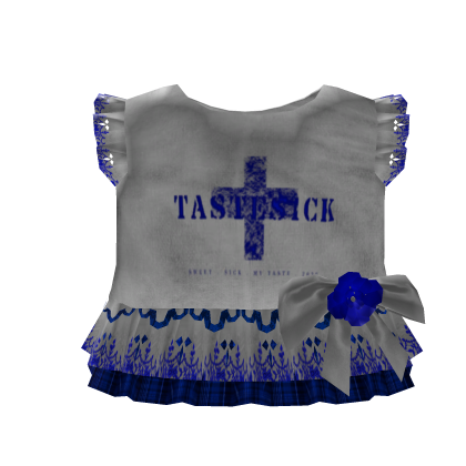 roses of lament goth dress royal blue w white Roblox item