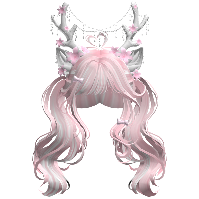 Ethereal Christmas Fairy Fawn Pigtails w/ Antlers