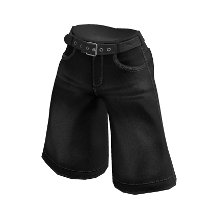 Jorts Black Jean Shorts Vintage Denim Skate Y2K thumbnail