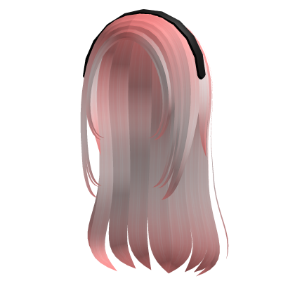 Long Strawberry Hair w/ Black HairBand Roblox item