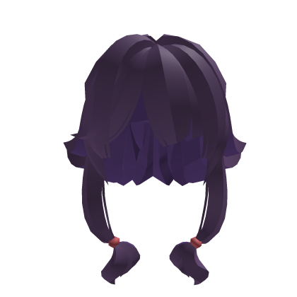 Purple Blocky Tied Bangs Hair