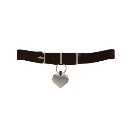1.0 Brown Heart Puppy Collar 
