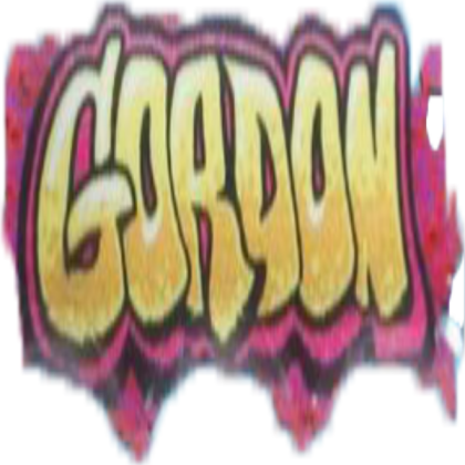 Gordon's Graffiti Nameplate Roblox decal