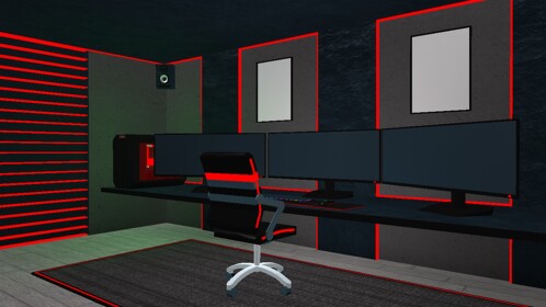 Red & Black Gaming Setup