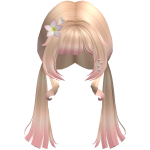 ꒰ ♡ ꒱ Summer Bloom Curly Bangs Pigtails